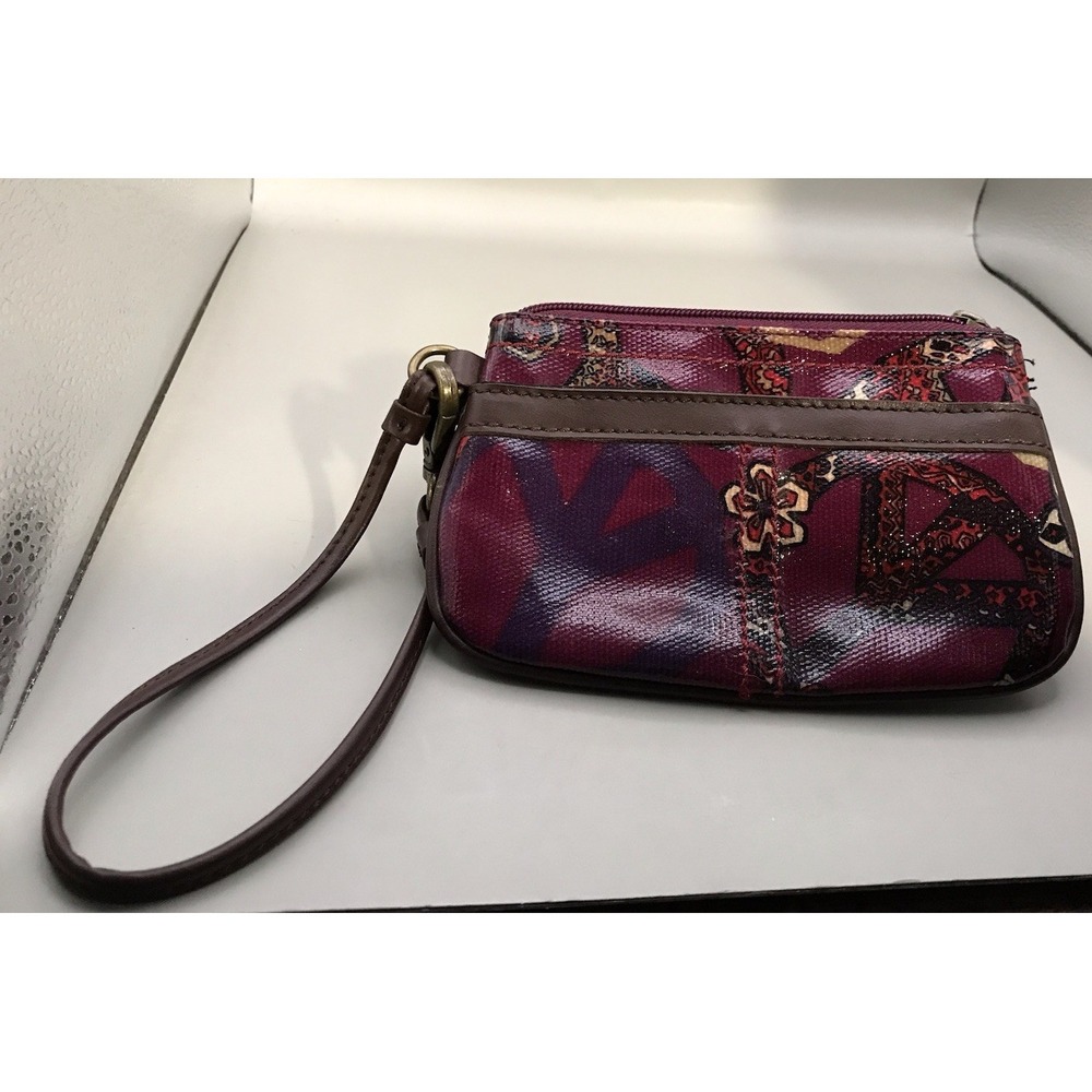 Mudd Wristlet Faux Leather Black Interior